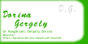 dorina gergely business card